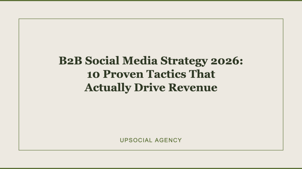b2b social media strategy 2026