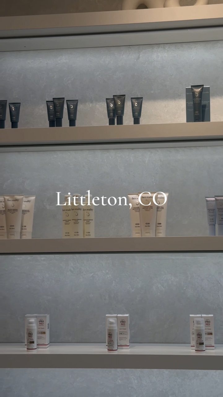Product shelves inside the Littleton studio