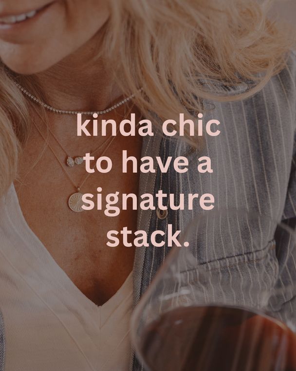 Kinda chic to have a signature stack