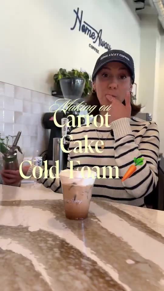 Carrot cake cold foam Reel for Home Away Coffee