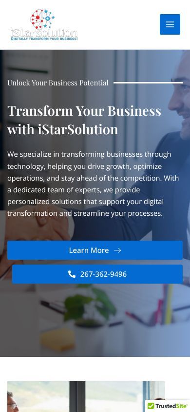 iStarSolution site on mobile